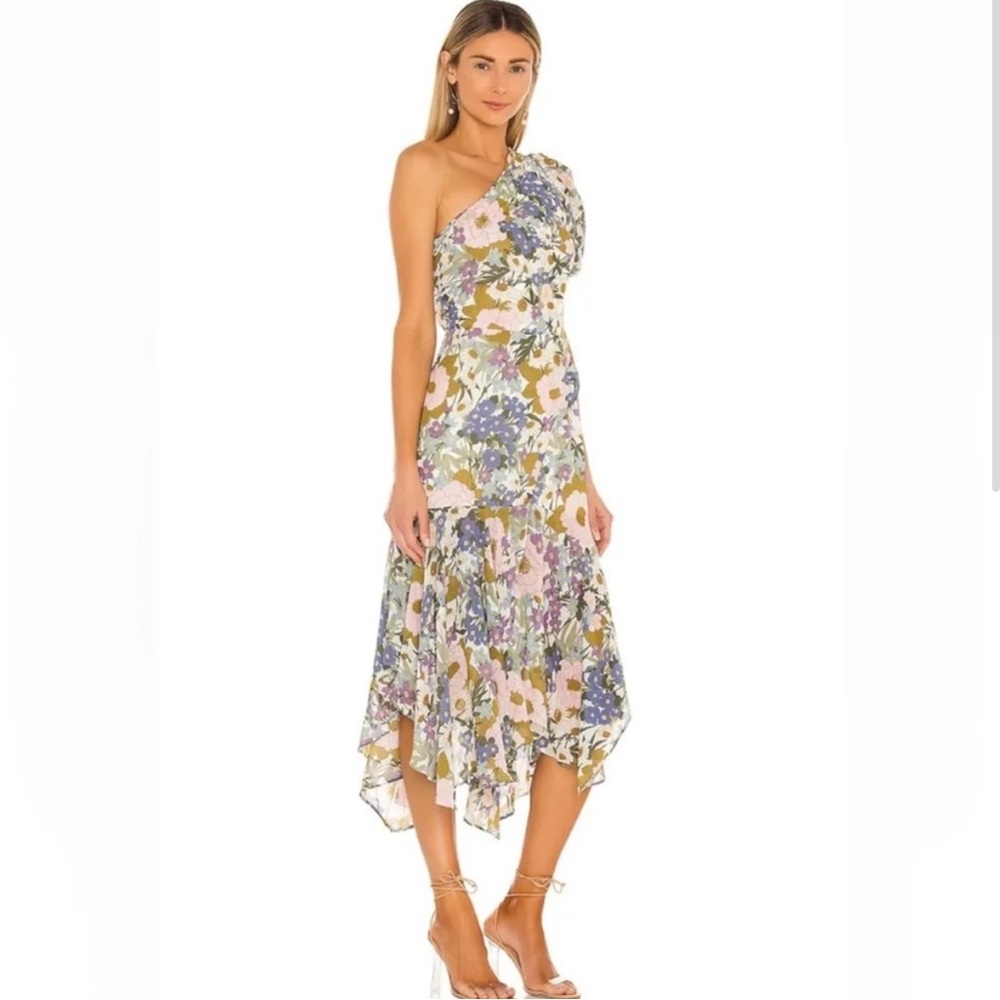 revolve- ASTR the label one shoulder floral midi